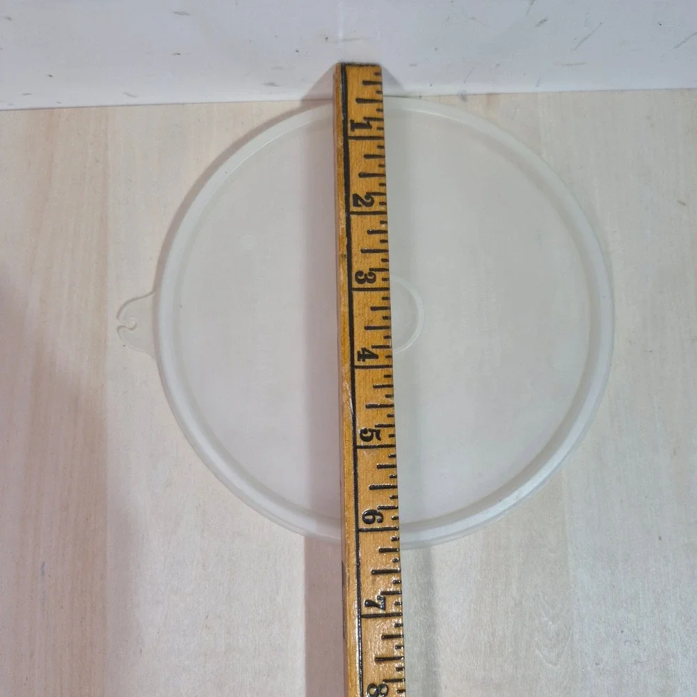 Vintage Tupperware Replacement Lids 6 Translucent White Round Seals Mixed Sizes